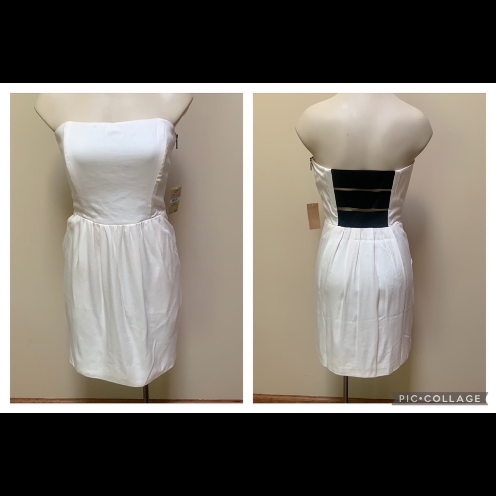 Rachel Roy Strapless Short Dress - Cream